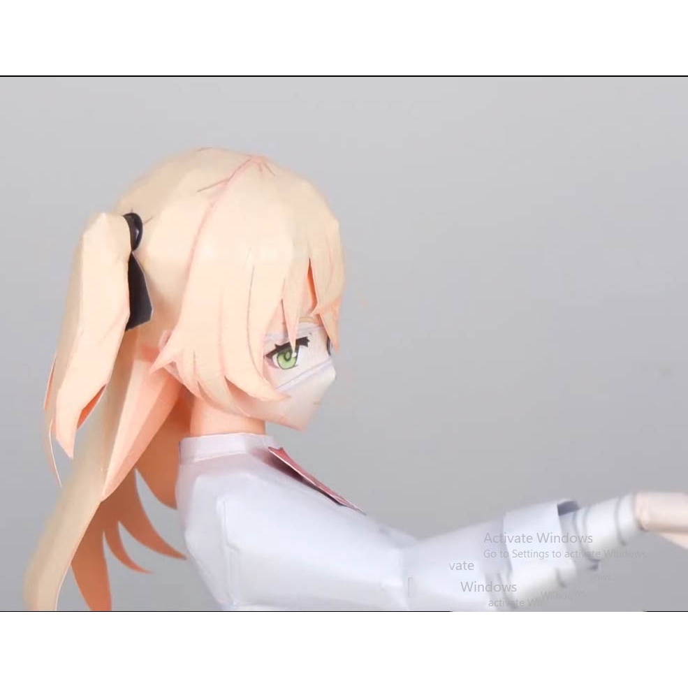 Mô hình giấy anime girl Anime Game  Fischl in School Uniform