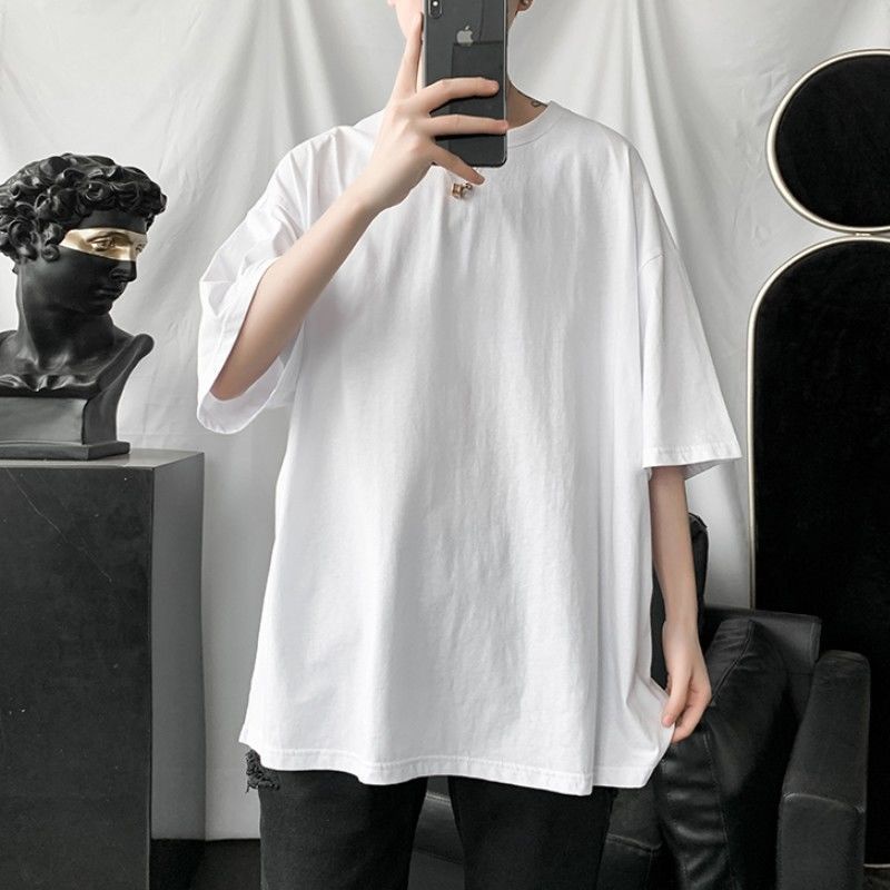 Áo thun nam ngắn tay hoạt hình mùa hè phong cách retro của Mỹ thương hiệu thời trang nửa tay rộng rãi phong cách hip-hop