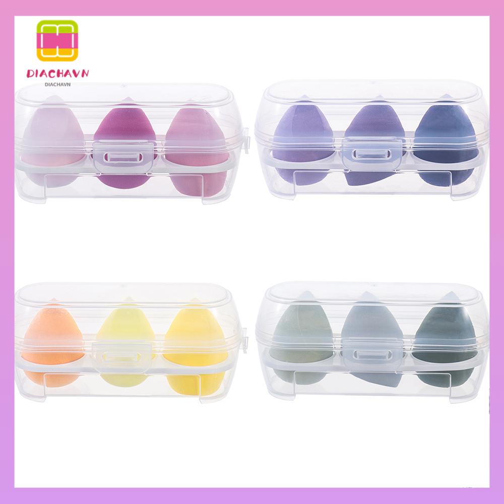 DIACHAVN Set 3 Mút Trang Điểm Nhiều Hình Dạng Có Thể Tái Sử Dụng Và Bền