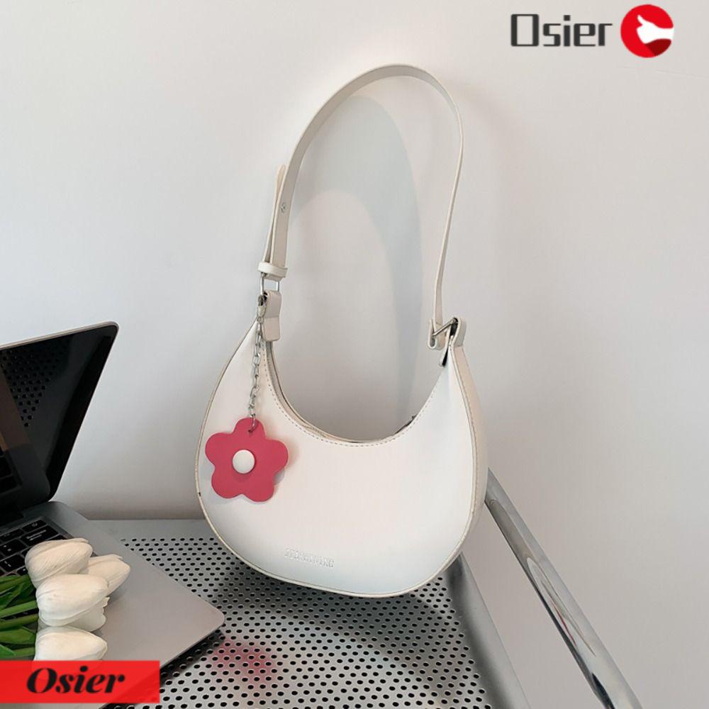 OSIER1 Túi Xách Đeo Chéo Sức Chứa Lớn Màu Trơn Có Khóa Kéo Thời Trang Cho Nữ