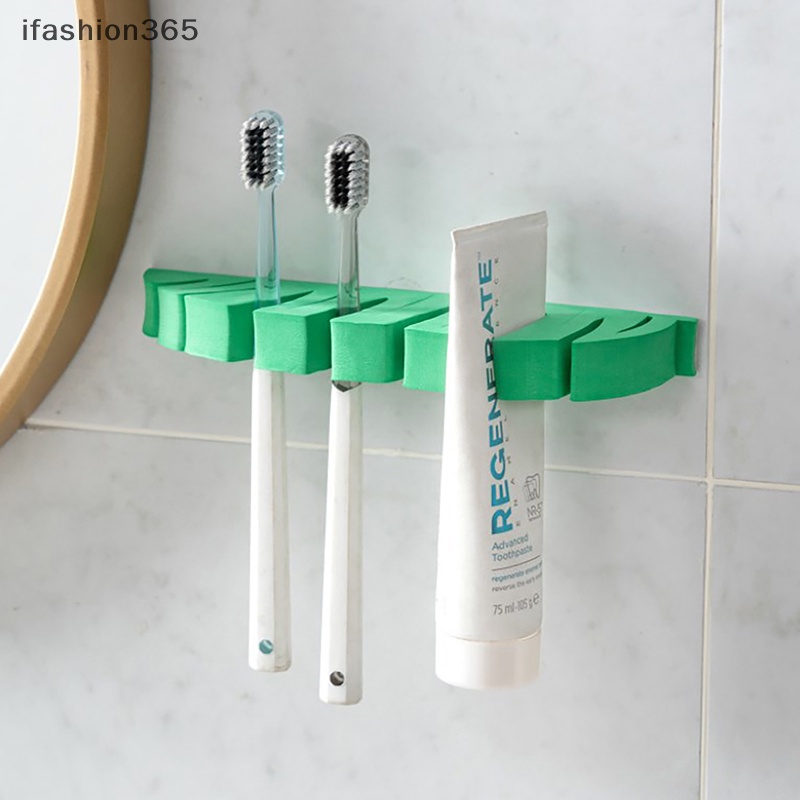 Giá Đỡ Cọ Trang Điểm 6 Nhánh Gắn Tường Tự Dính Tiện Lợi ifashion365