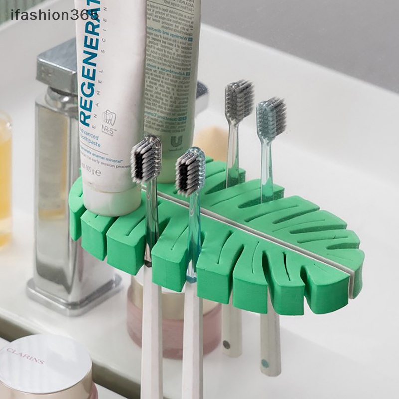 Giá Đỡ Cọ Trang Điểm 6 Nhánh Gắn Tường Tự Dính Tiện Lợi ifashion365