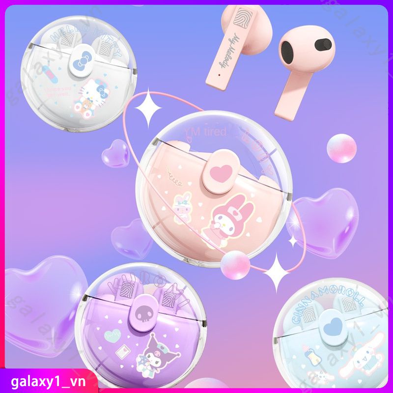 Sanrio LY318 Bluetooth không dây 5.3 Tai nghe chơi game khử tiếng ồn Tai nghe HiFi Earbud Tai nghe Tai nghe Hello Kitty My Melody Kuromi Cinnamoroll Tai nghe (galaxy1) (galaxy1)