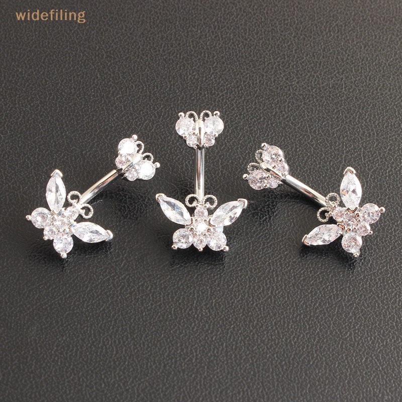 Khuyên Rốn Hình Bướm Đính Đá Zircon Quyến Rũ Thời Trang Cho Nữ