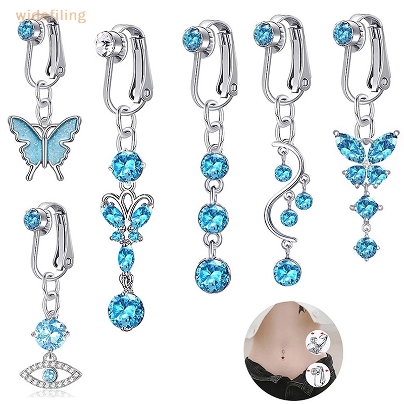 Khuyên Rốn Hình Bướm Đính Đá Zircon Thời Trang Cho Nữ