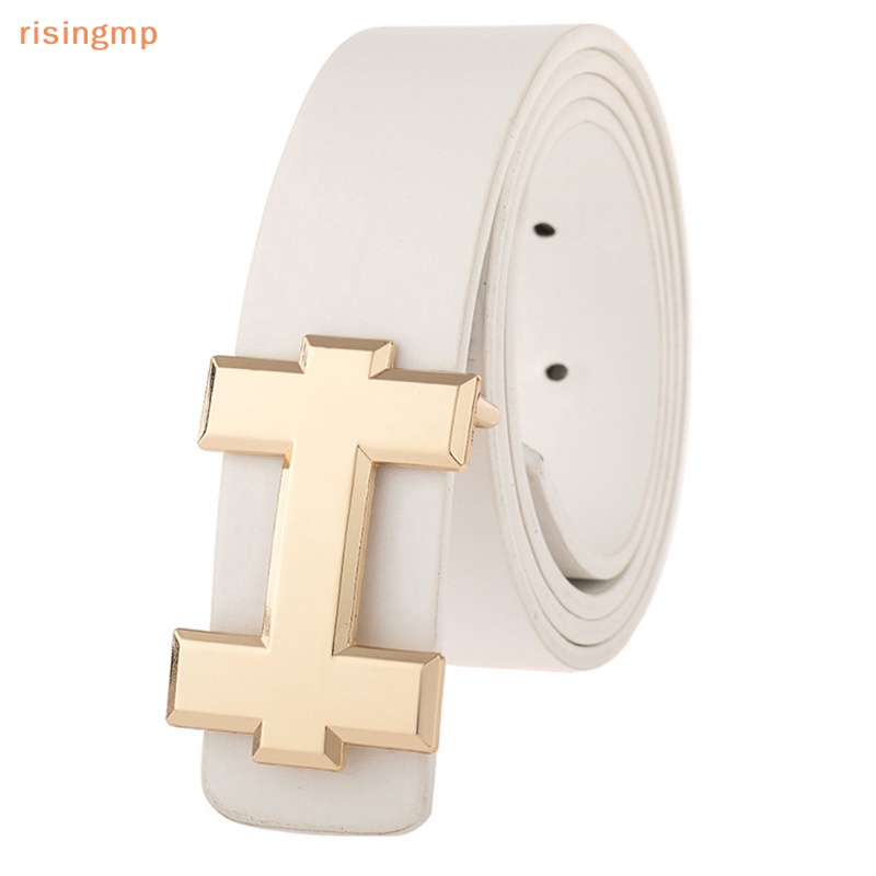 Thắt Lưng Da PU Màu Đen Thiết Kế Chữ H Trẻ Trung Chất Lượng Cao Cho Thanh Thiếu Niên