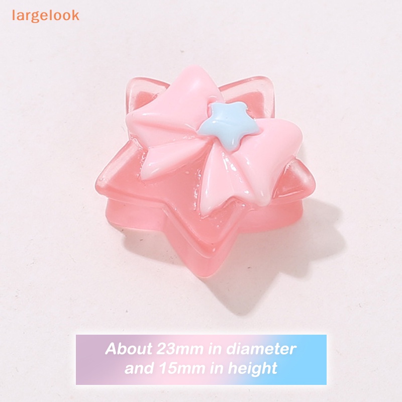 [Biglook] Bộ 5 Miếng Dán Hình Dán Trang Trí Hộp Quà Cốc Nước / Điện Thoại Hình Chiếc Nơ Ngôi Sao Năm Cánh Bằng Nhựa Resin Mini