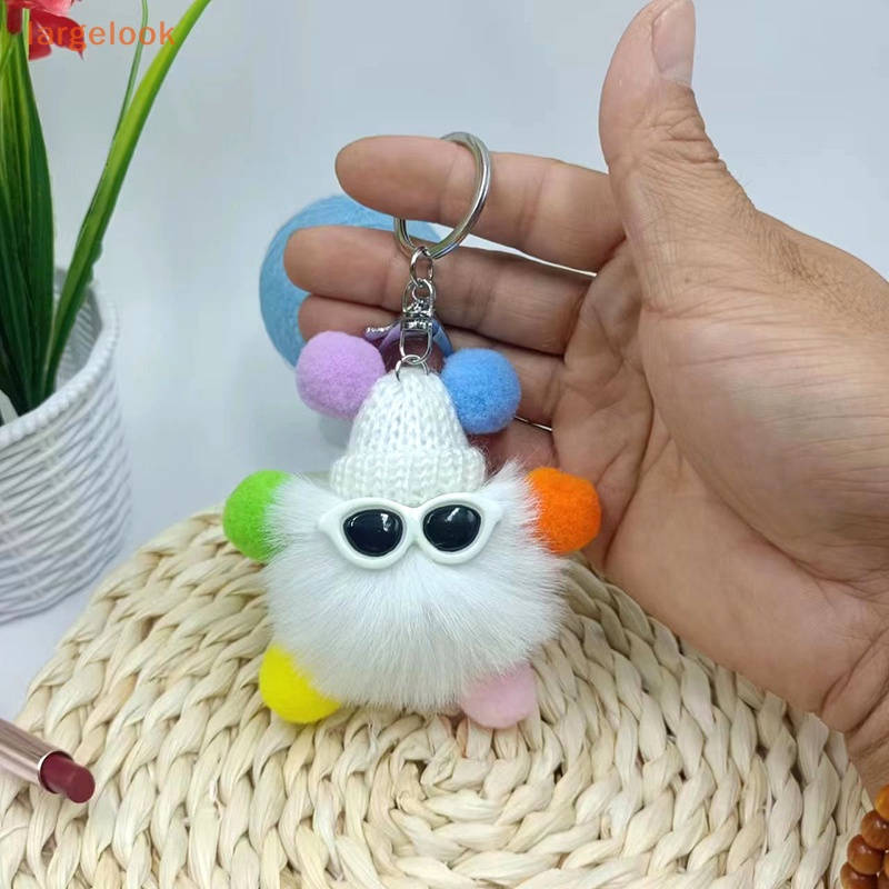 1 Móc Khóa Búp Lông Thỏ Mềm Mại Dễ Thương
