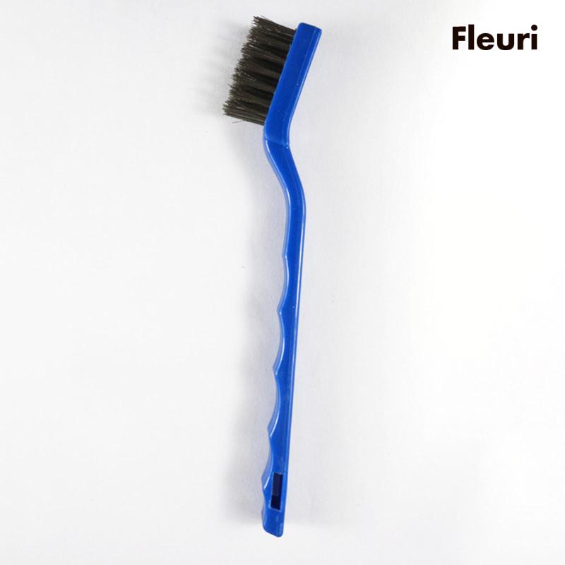 Bàn Chải Đồng Thau Mini Tay Cầm Cong Vệ Sinh Vết Gỉ Sét Đa Năng