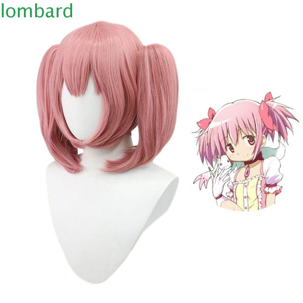 LOMBARD Bộ Tóc Giả Thẳng Bằng Sợi Tổng Hợp Tự Nhiên Không Đường May Hóa Trang Nhân Vật Anime Puella Magi Madoka Madoka