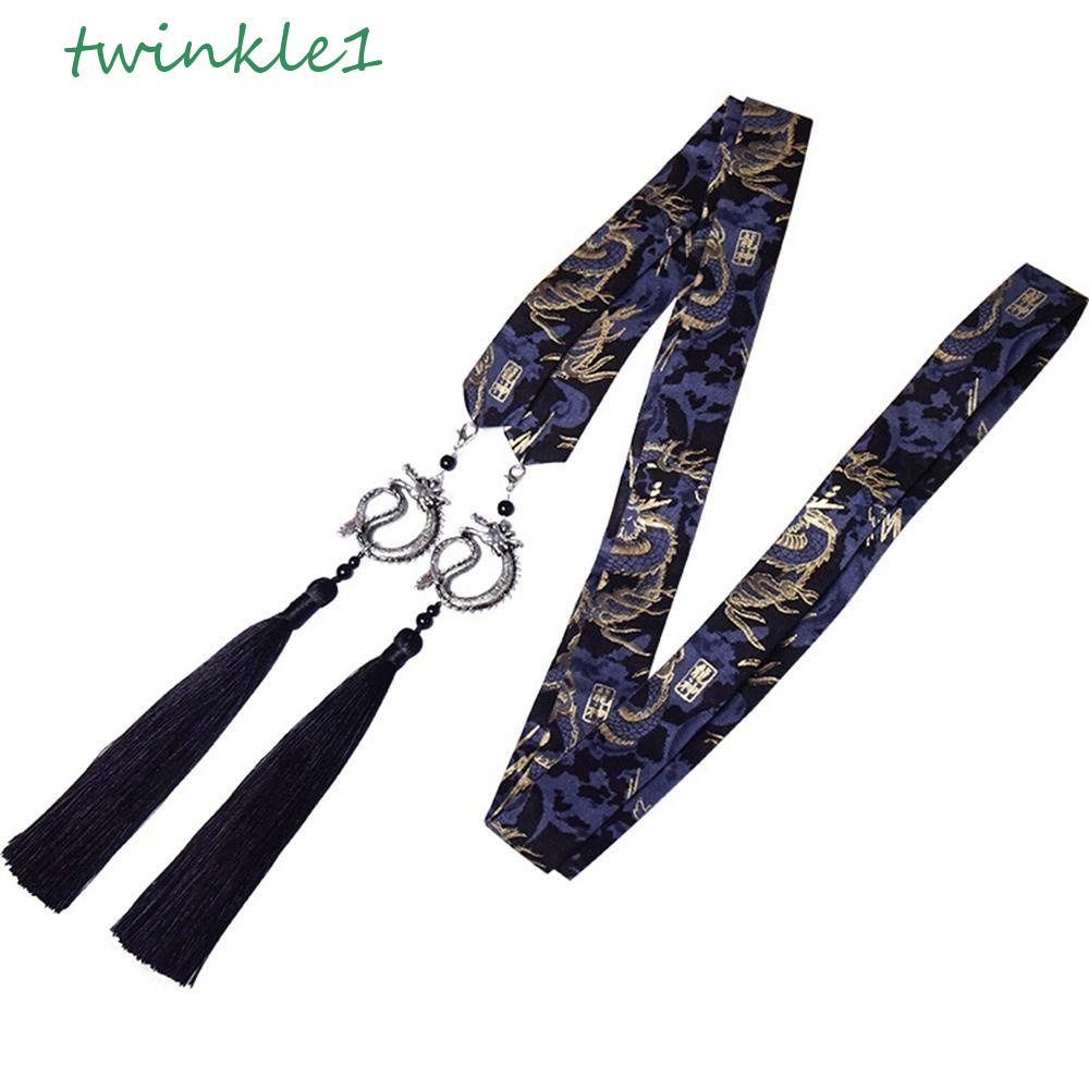 TWINKLE Dây Cột Tóc Thêu Hình Phong Cách Trung Hoa Cổ Điển