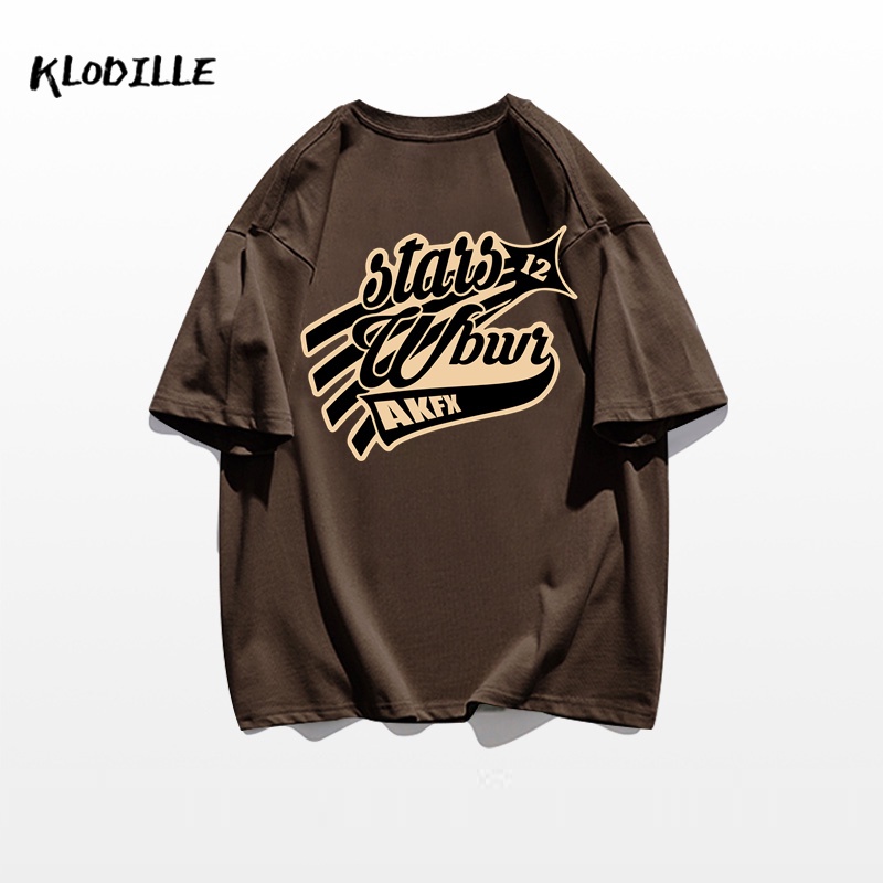 Áo Thun Tay Ngắn Dáng Rộng Chất Liệu 100% Cotton In Hoạ Tiết Đơn Giản Trẻ Trung Cho Nam Giới