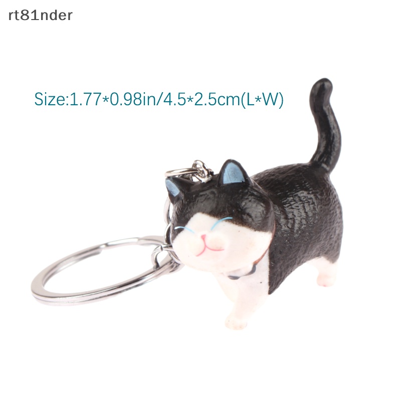 Rt Móc Chìa Khóa Xe Hơi / Túi Xách Hình Mèo Hoạt Hình Dễ Thương DIY