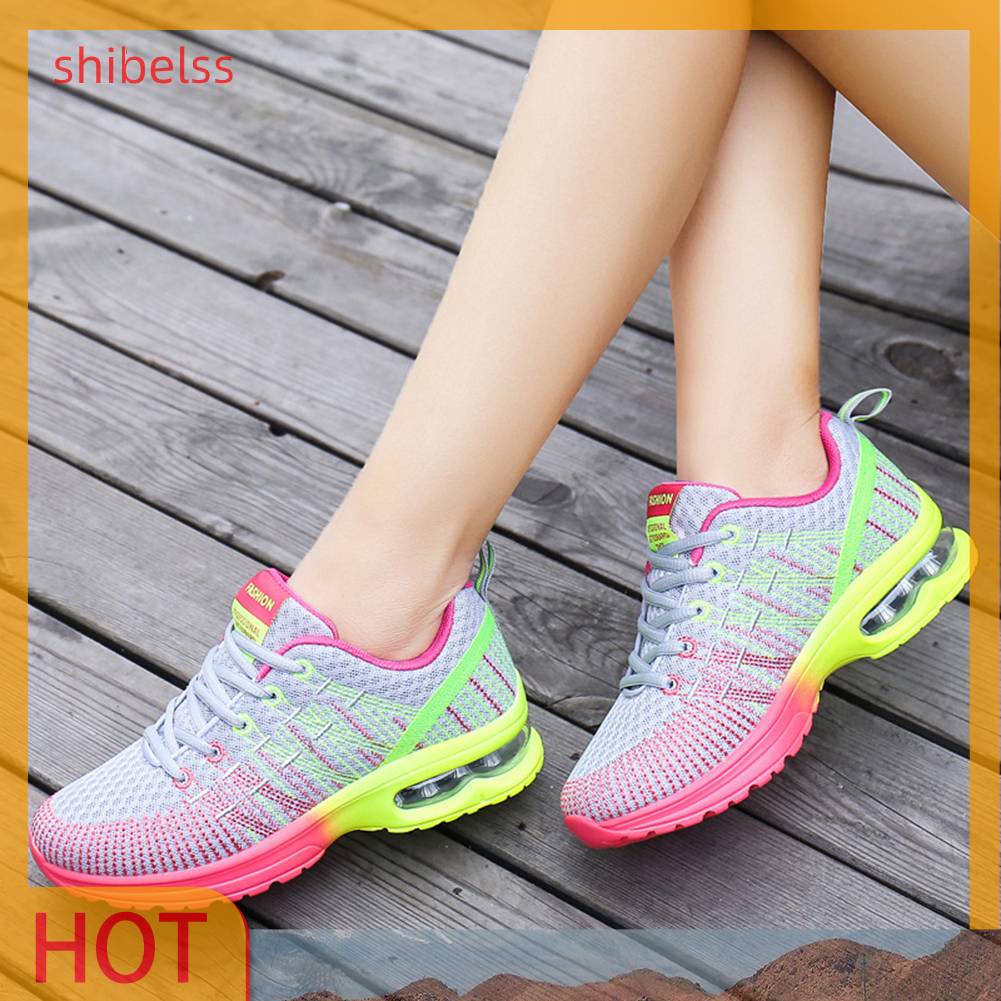 Giày Chạy Bộ Buộc Dây Thoáng Khí Thời Trang Thường Ngày Cho Nữ