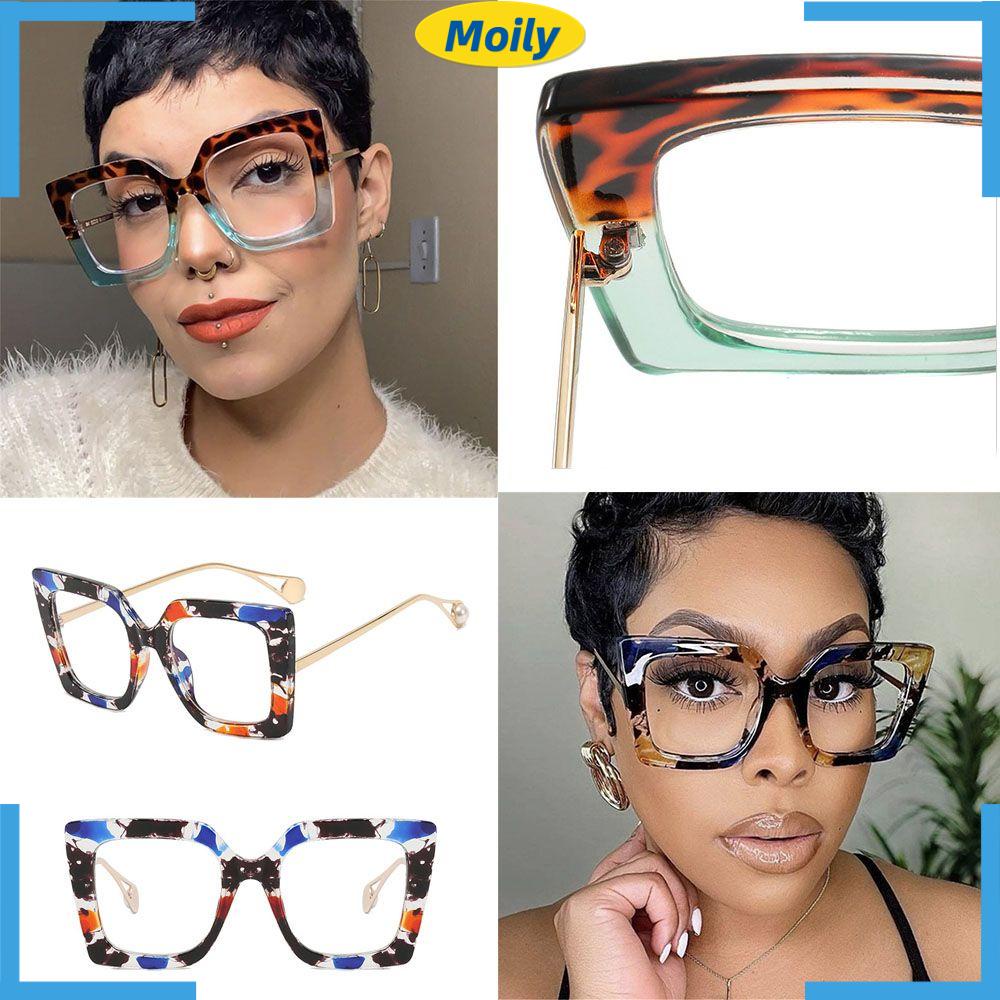 MOILYVN Kính Mát Gọng Vuông Bản To Phong Cách Vintage Thời Trang Cho Nữ