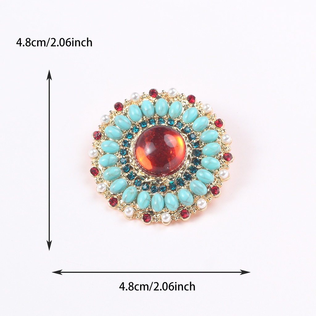 Ghim Cài Áo Đính Ngọc Trai Tráng Men Phong Cách Baroque Cổ Điển Thời Trang Cho Nam Và Nữ