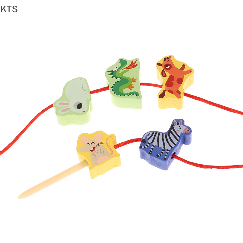 Set 12 / 16 / 23 / 25 Đồ Chơi Đóng Dây Hạt Nhiều Màu Hình Động Vật Hoạt Hình