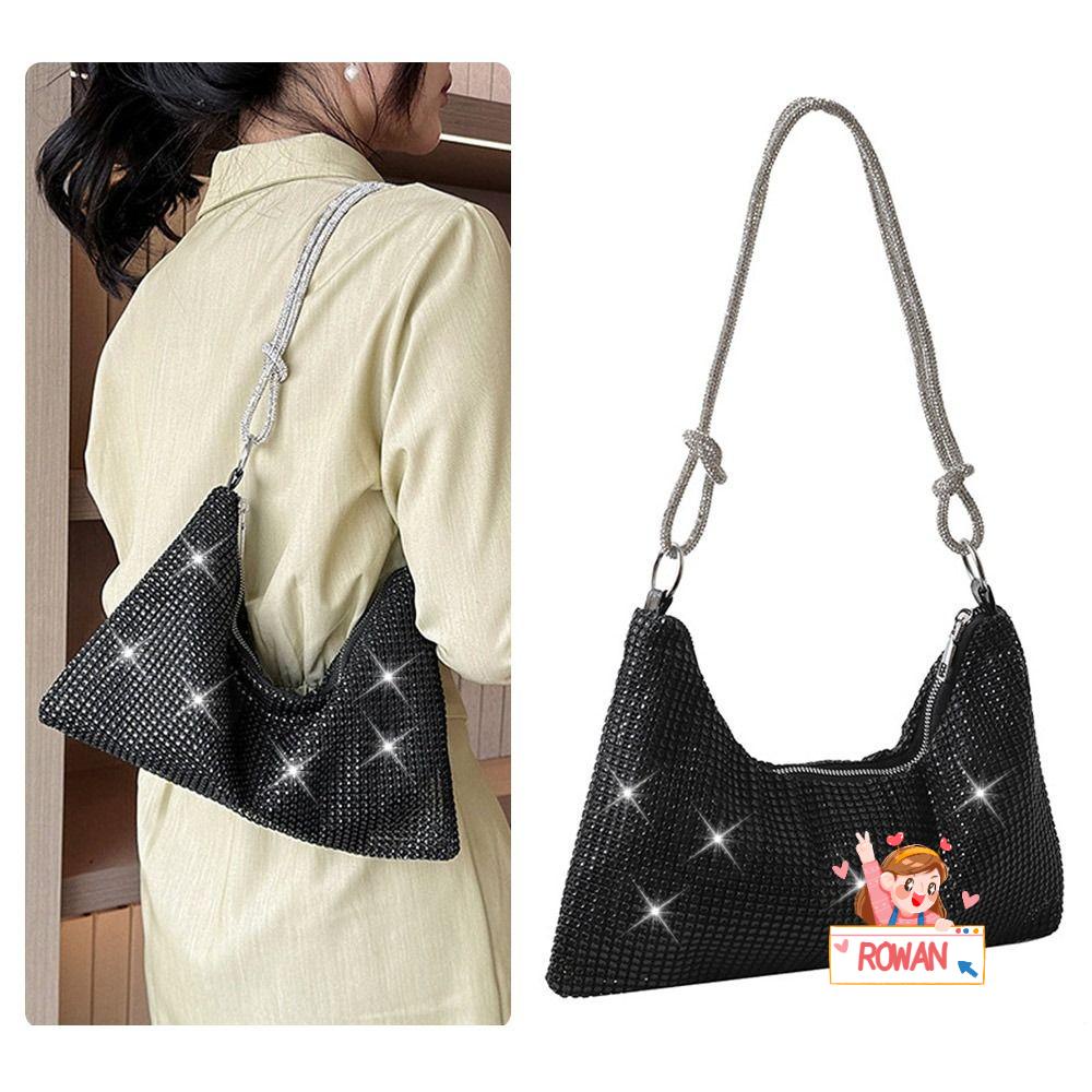 ROWANS Ví Cầm Tay Đính Kim Cương Giả Lấp Lánh Sang Trọng Cho Nữ