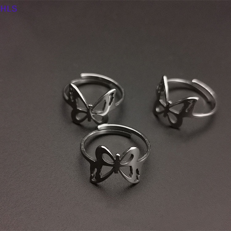 Nhẫn Hình Bướm Hình Học Tối Giản Có Thể Điều Chỉnh Cho Nữ