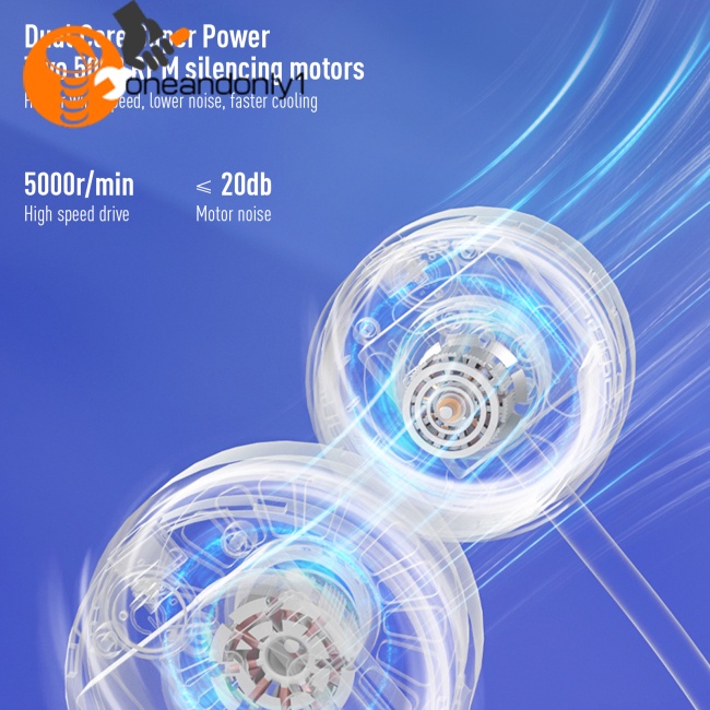 Quạt Đeo Cổ 1600MAh 3 Tốc Độ Rảnh Tay Không Cánh Ít Ồn Sạc USB Tiện Dụng