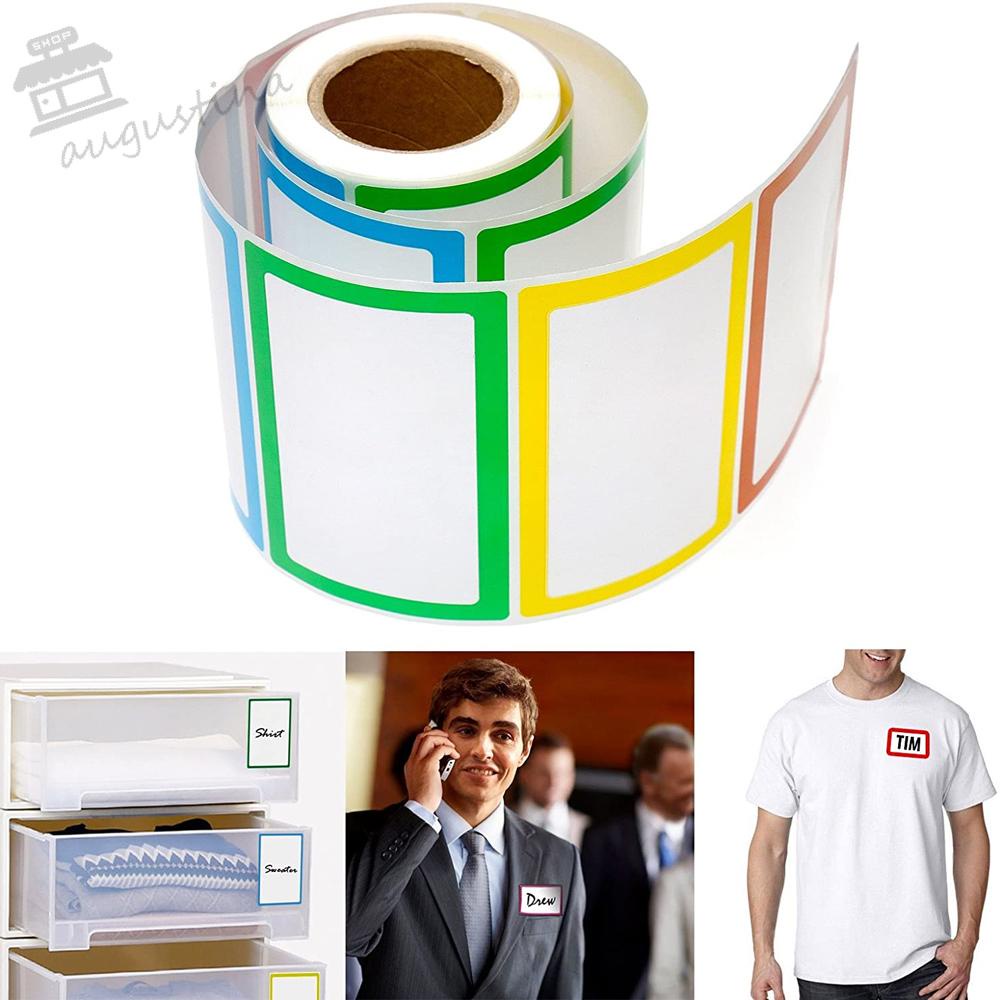 AUGUSTINA Nhãn Dán Ghi Tên Nhiều Màu Sắc Tiện Dụng Cho Gia Đình