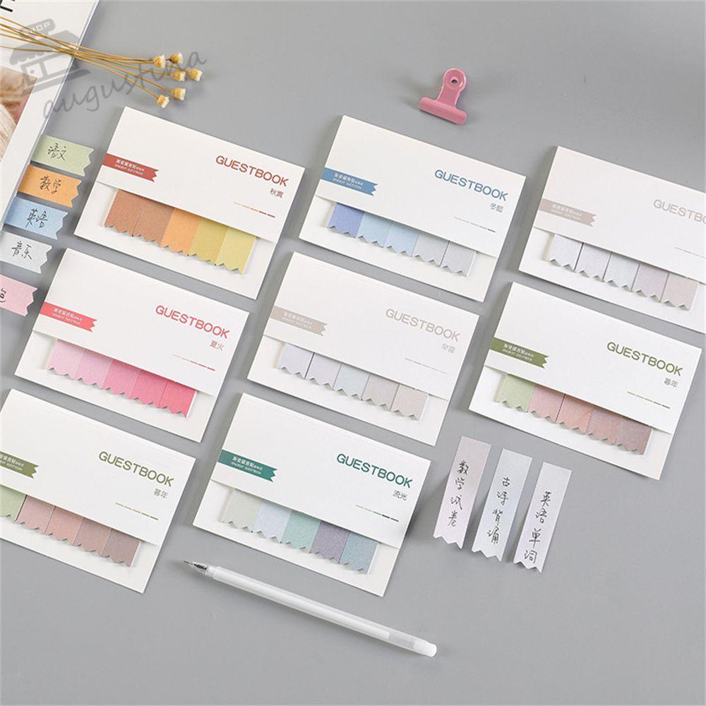 AUGUSTINA Set 100 Giấy Ghi Chú Đánh Dấu Trang Sách Hình Lá Cờ Dễ Thương