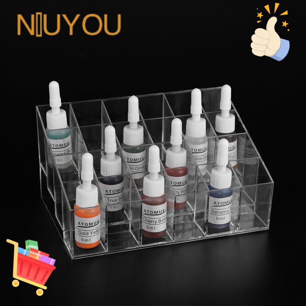 NIUYOU Hộp Nhựa Trong Suốt Trưng Bày Màu Pha Lê