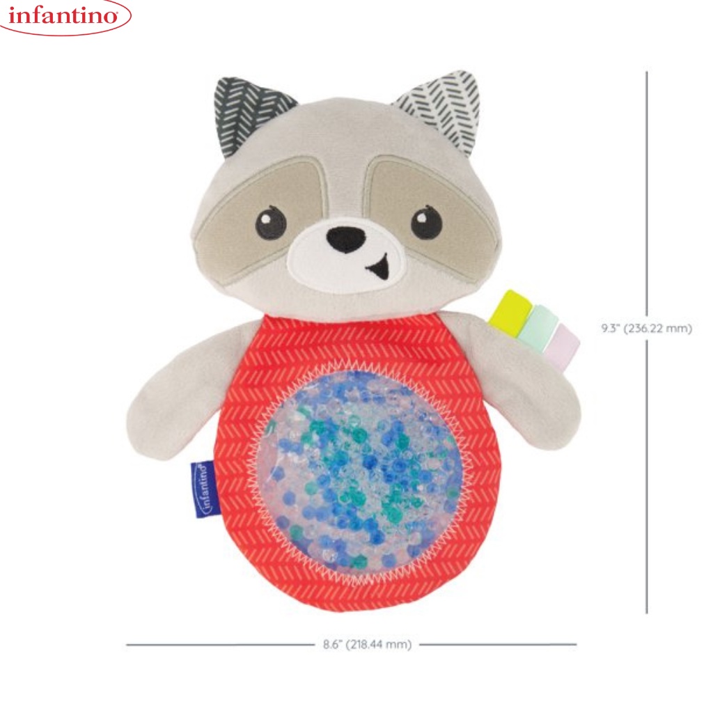 Đồ chơi hình gấu INFANTINO Seek Squish Sensory Pal, kích thích giác quan an toàn cho bé