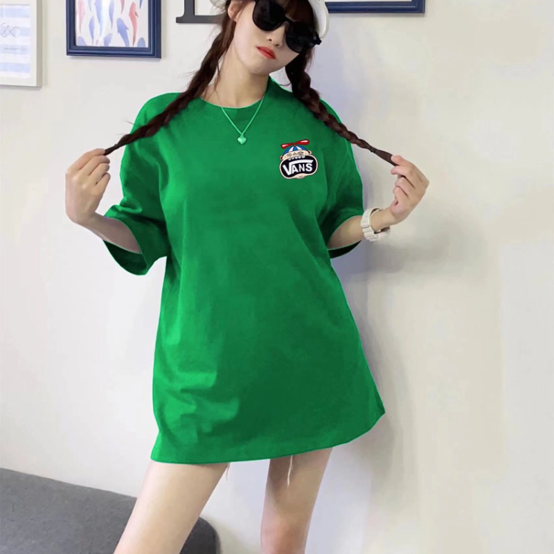 Áo Thun Tay Ngắn In Logo Vans Chất Liệu 100% Chính Hãng Thời Trang Cho Cặp Đôi