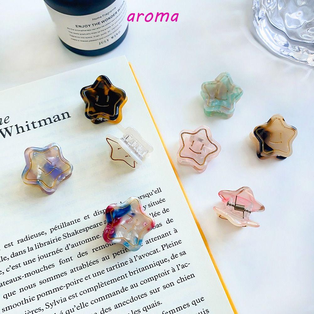 AROMA Kẹp Tóc Hình Ngôi Sao Năm Cánh Mini Dễ Thương Cho Nữ