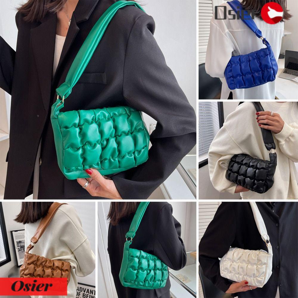 OSIER1 Túi Da PU Đeo Dưới Cánh Tay Trọng Lượng Nhẹ Cho Nữ