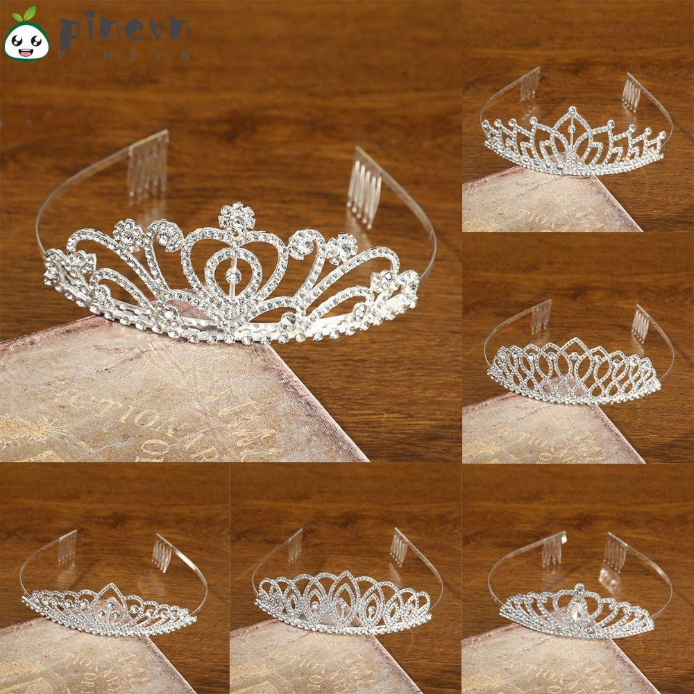 PINEVN Phụ Kiện Cài Tóc Đính Pha Lê Sang Trọng Cho Cô Dâu