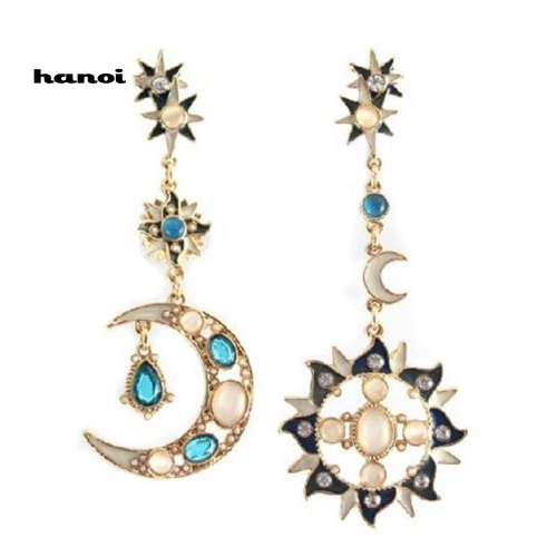 Bông Tai Hình Ngôi Sao / Mặt Trăng / Mặt Trời Thời Trang Hàn Quốc