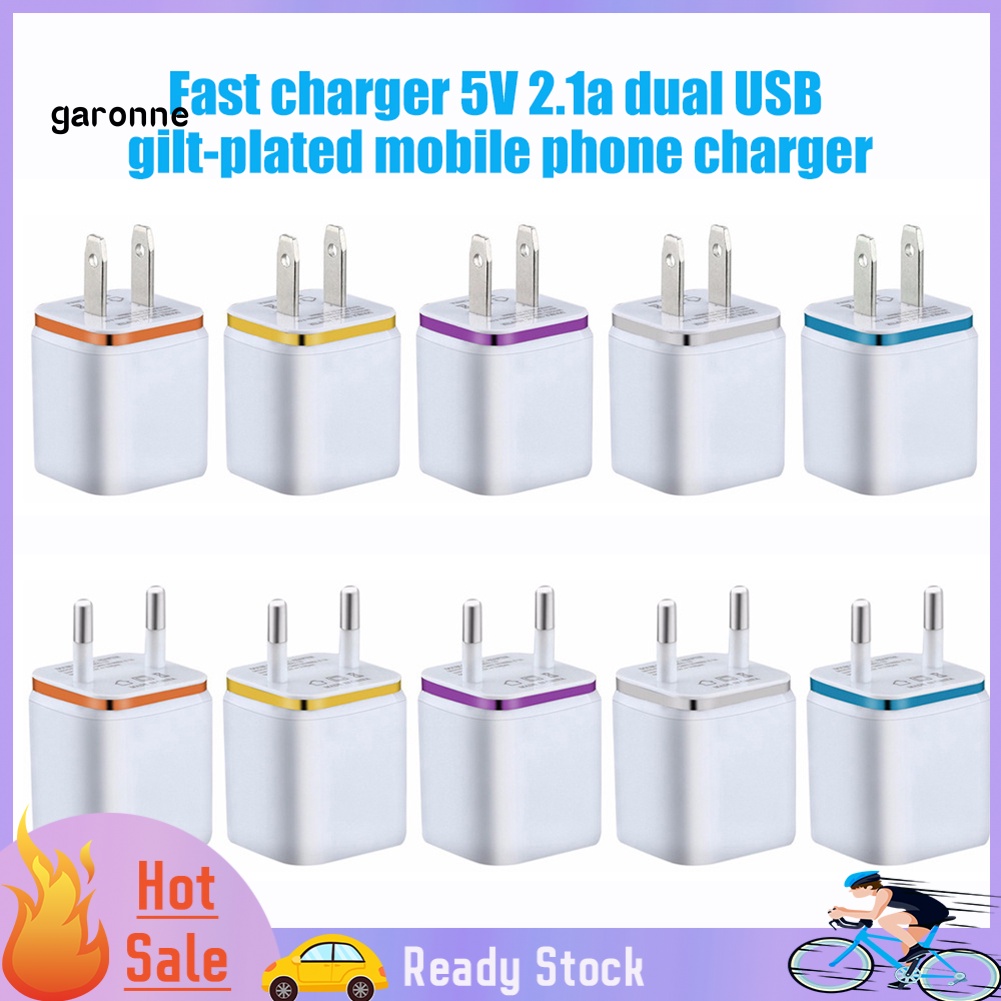 Tẩu Sạc Nhanh Cổng USB Kép Gắn Tường Cho Điện Thoại Di Động