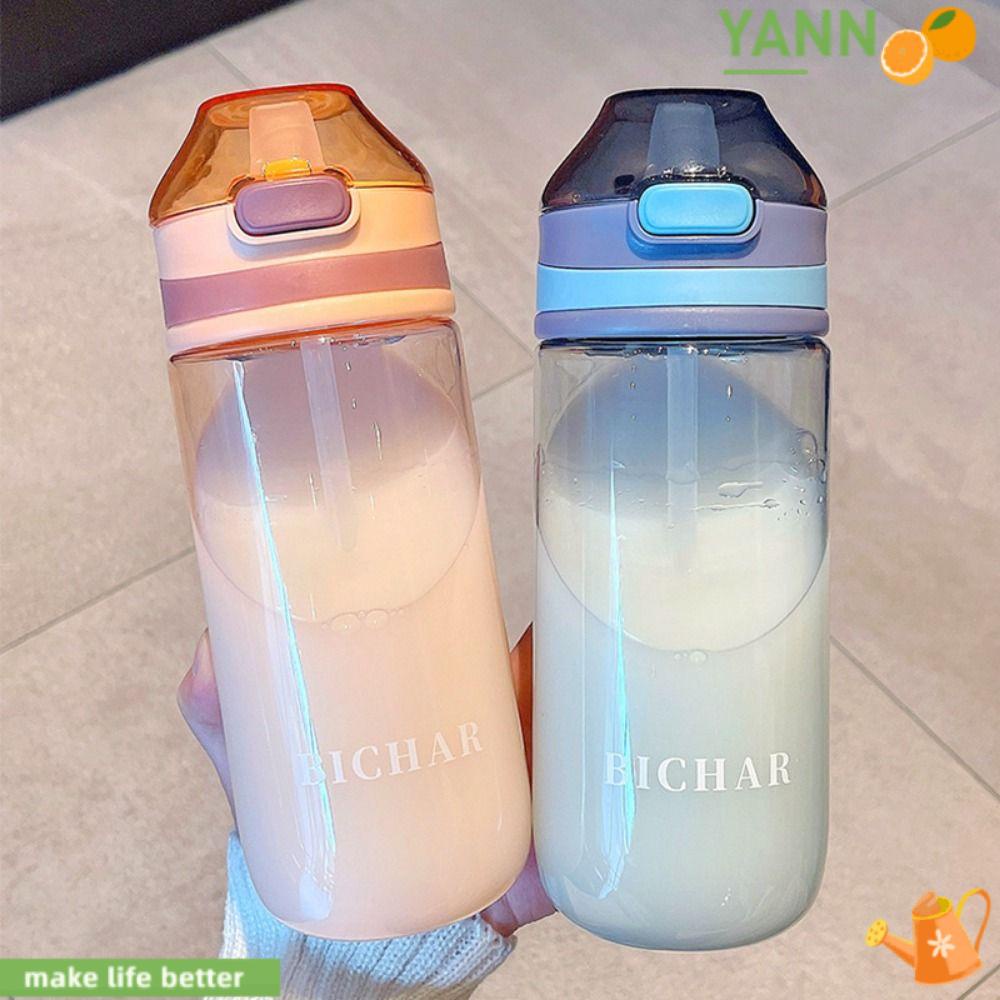 YANN1 Bình Nước Thể Thao Chống Tràn Kèm Ống Hút Tiện Lợi Dành Cho Bé