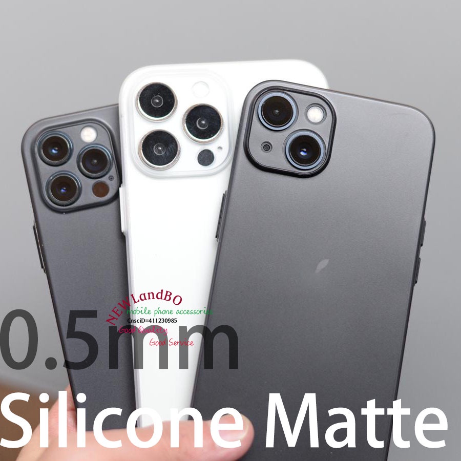 Ốp Điện Thoại Silicon Mềm Nhám Trong Suốt Siêu Mỏng 0.35mm Cho iPhone 15 14 13 12 11 Pro max 13Mini 12mini 14Pro