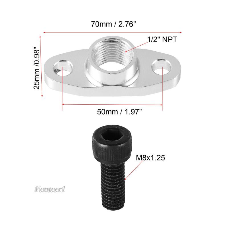 Bộ Vòng Đệm Cống Thoát Dầu 1 / 2 &quot;NPT Bằng Hợp Kim Nhôm Kèm Đai Ốc Cho T4 GT47