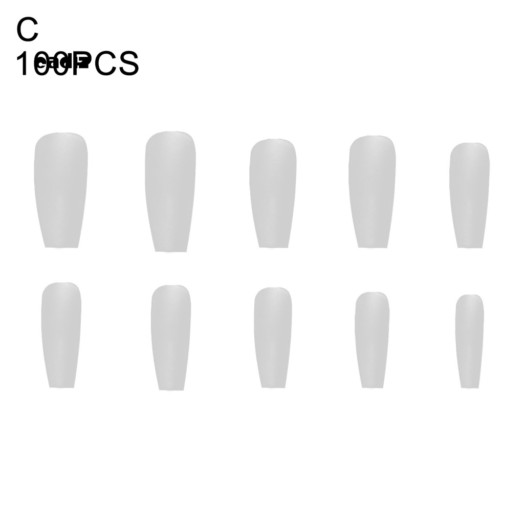 Bộ 100 Móng Tay Giả Bằng Nhựa Dẻo Trong Suốt Siêu Mỏng Không Mùi Dễ Sử Dụng