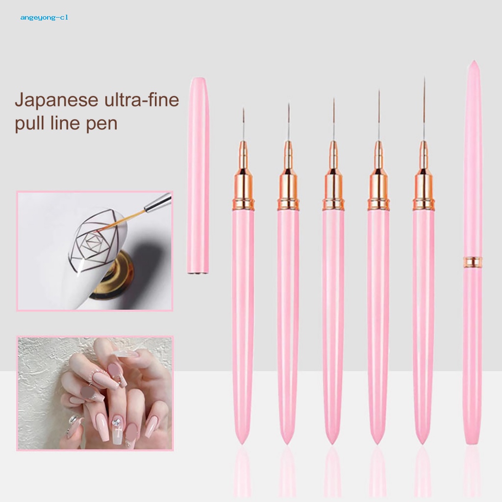 Set 5 Cọ Vẽ Móng Tay Siêu Mịn Lâu Trôi Trọng Lượng Nhẹ Chuyên Nghiệp