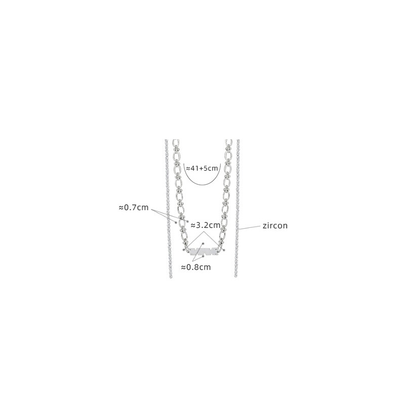 Vòng cổ Mặt Nhẫn Thiết Kế Hình Học Phong Cách Hip Hop Âu Mỹ Thời Trang Cho Nữ