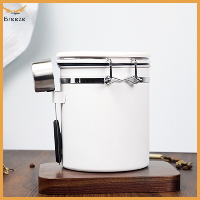 Hộp Đựng Cà Phê Kín Khí Với Van Một Chiều Co2 Bằng Thép Không Gỉ Kèm Thước Đo