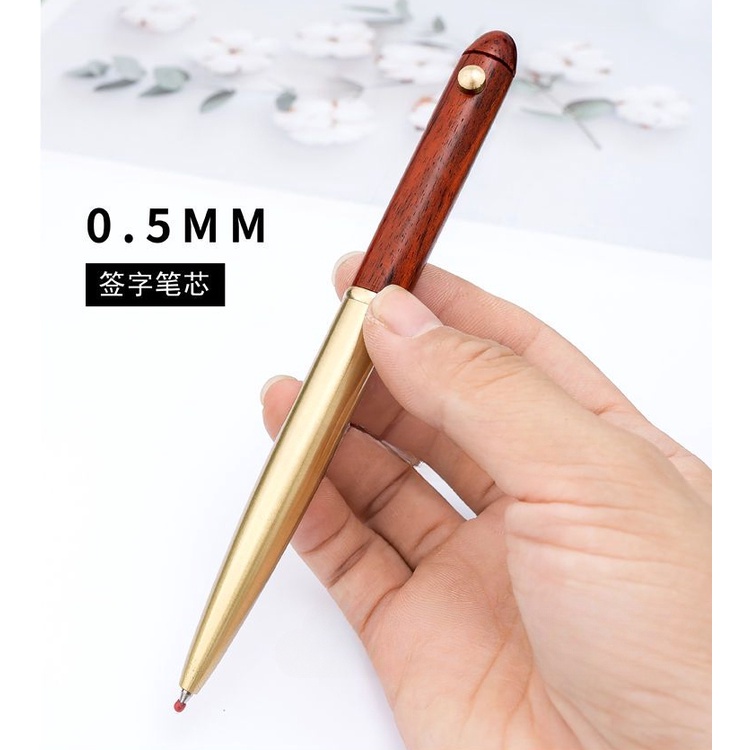 Hộp Quà Tặng Bút Mực Xoay Bằng Đồng Thau Và Gỗ Đàn Hương Cổ Điển Cho Giáo Viên