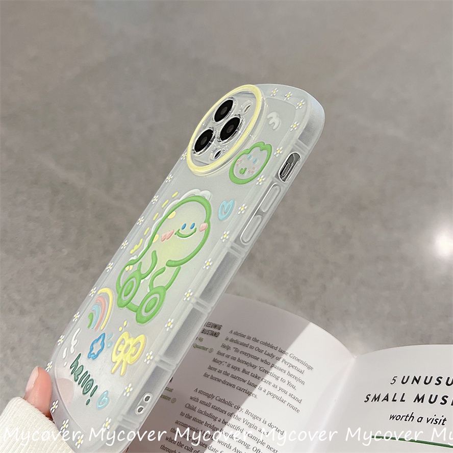 Ốp Điện Thoại Silicone Mềm Trong Suốt Chống Sốc In Hình Khủng Long Cho iPhone 11 12 13 14 Pro Max X Xr Xs 8 7 6 Plus SE 2020