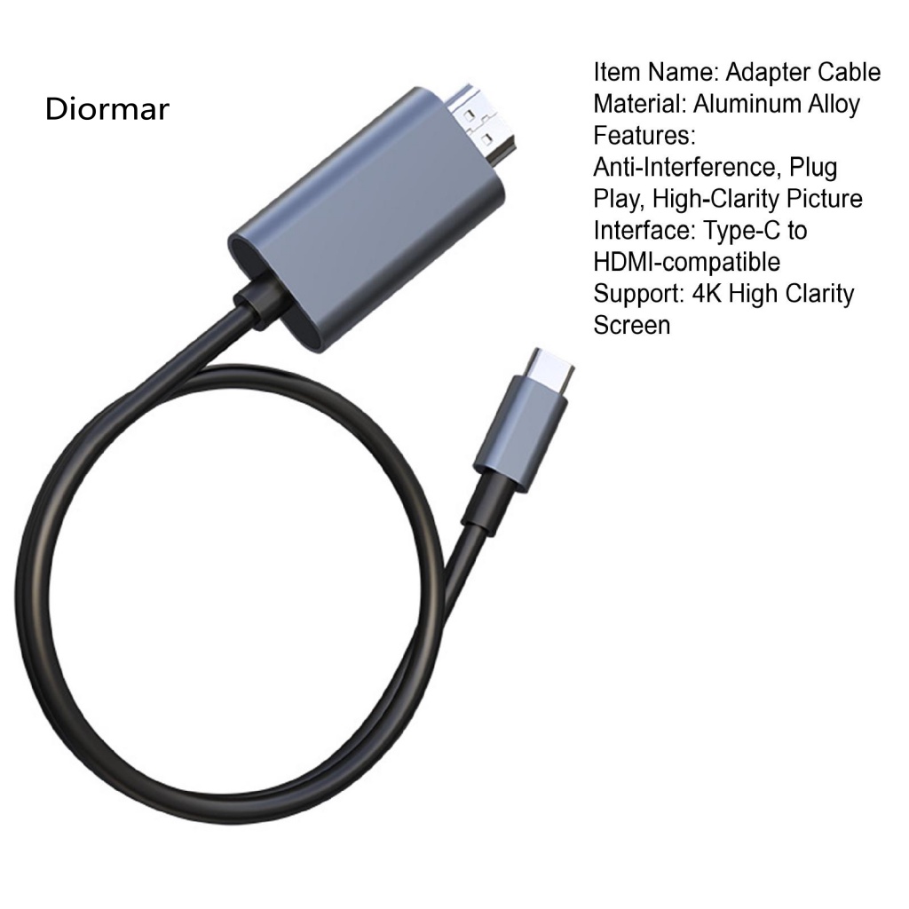 Dây Cáp Chuyển Đổi Dino Type-C Sang HDMI 4K Tốc Độ Cao Tiện Dụng Cho Gia Đình