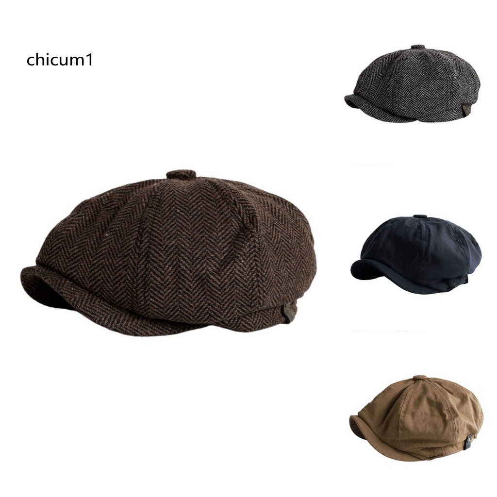 Mũ Beret Vải Pha Thoáng Khí Phong Cách Cổ Điển Cho Nam