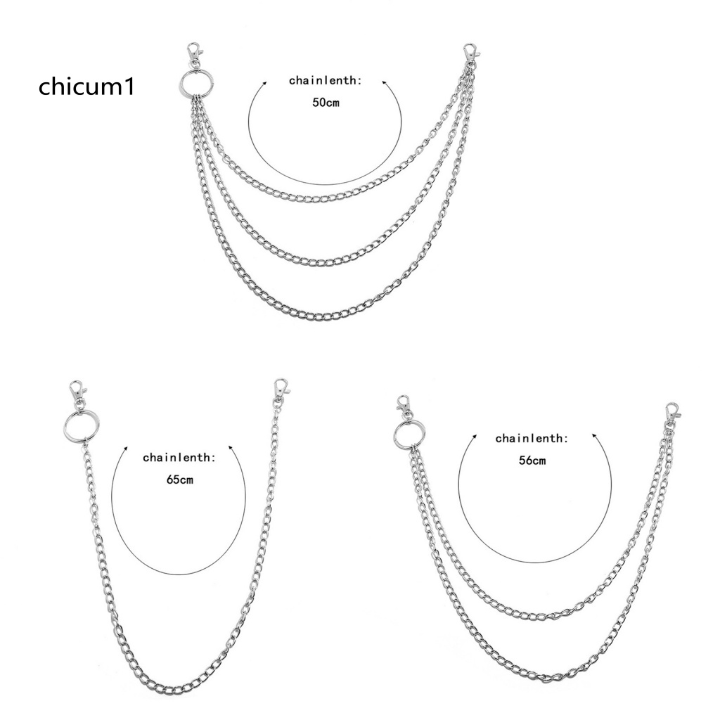 Móc Khóa Dây Thắt Lưng Nhiều Lớp Trọng Lượng Nhẹ Phong Cách Hip Hop Cho Nam Và Nữ