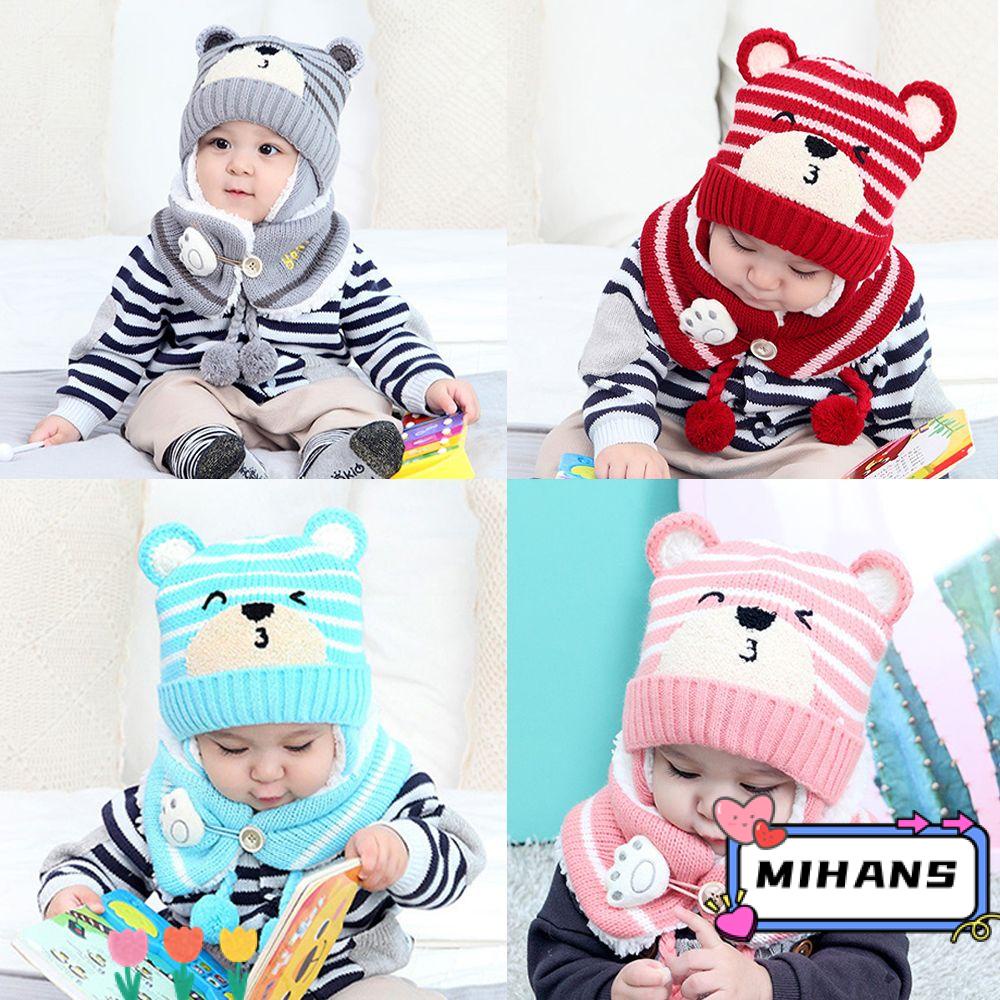 MIH Set Mũ + Khăn Choàng Cổ Giữ Ấm Cho Bé