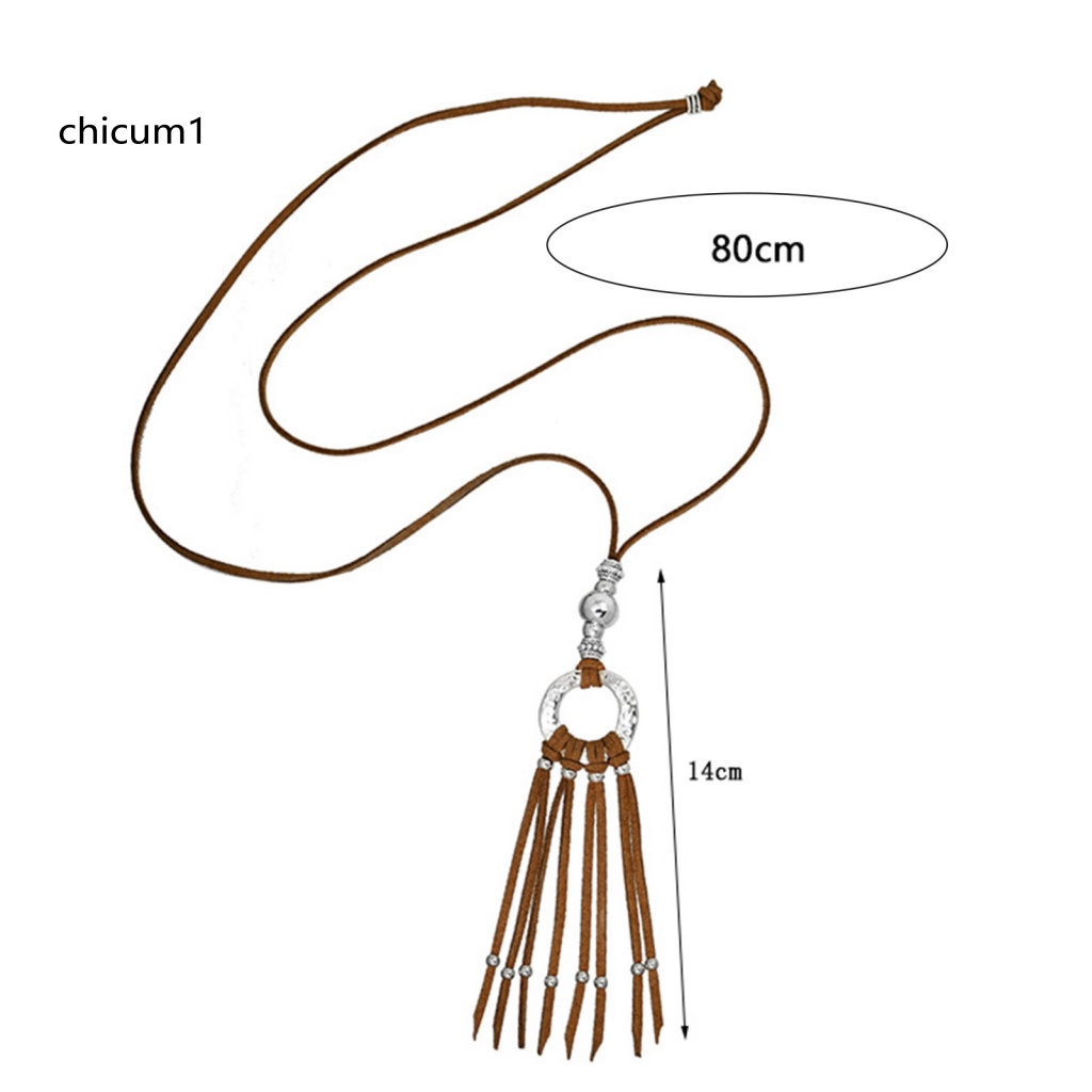 Vòng cổ Choker Giả Da Tua Rua Dài Phong Cách Bohemian Dành Cho Nữ