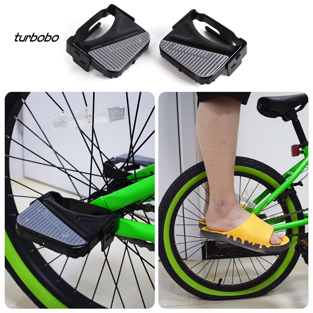 1 Cặp Bàn Đạp Chân Chống Trượt Bằng Thép Mangan Chuyên Dụng Cho Xe Đạp Điện / Xe Hơi