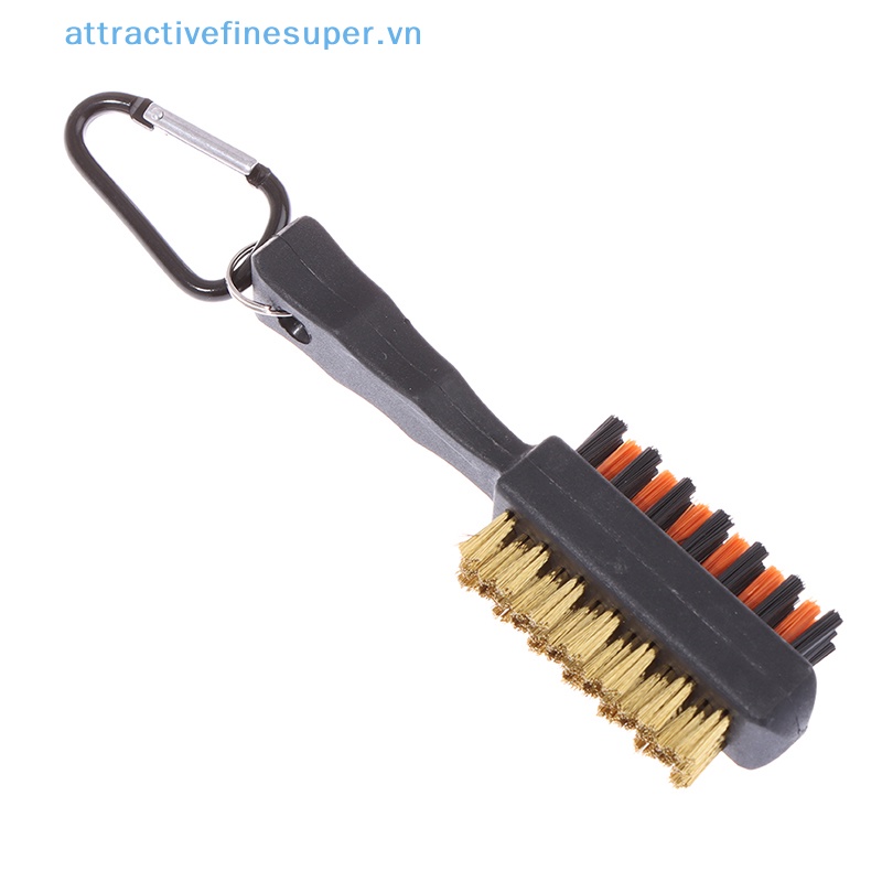 Bàn Chải Nylon 2 Mặt Có Dây Kéo Vệ Sinh Gậy Đánh Golf Tiện Dụng